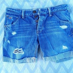 Hollister denim shorts distressed sz 5